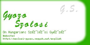 gyozo szolosi business card